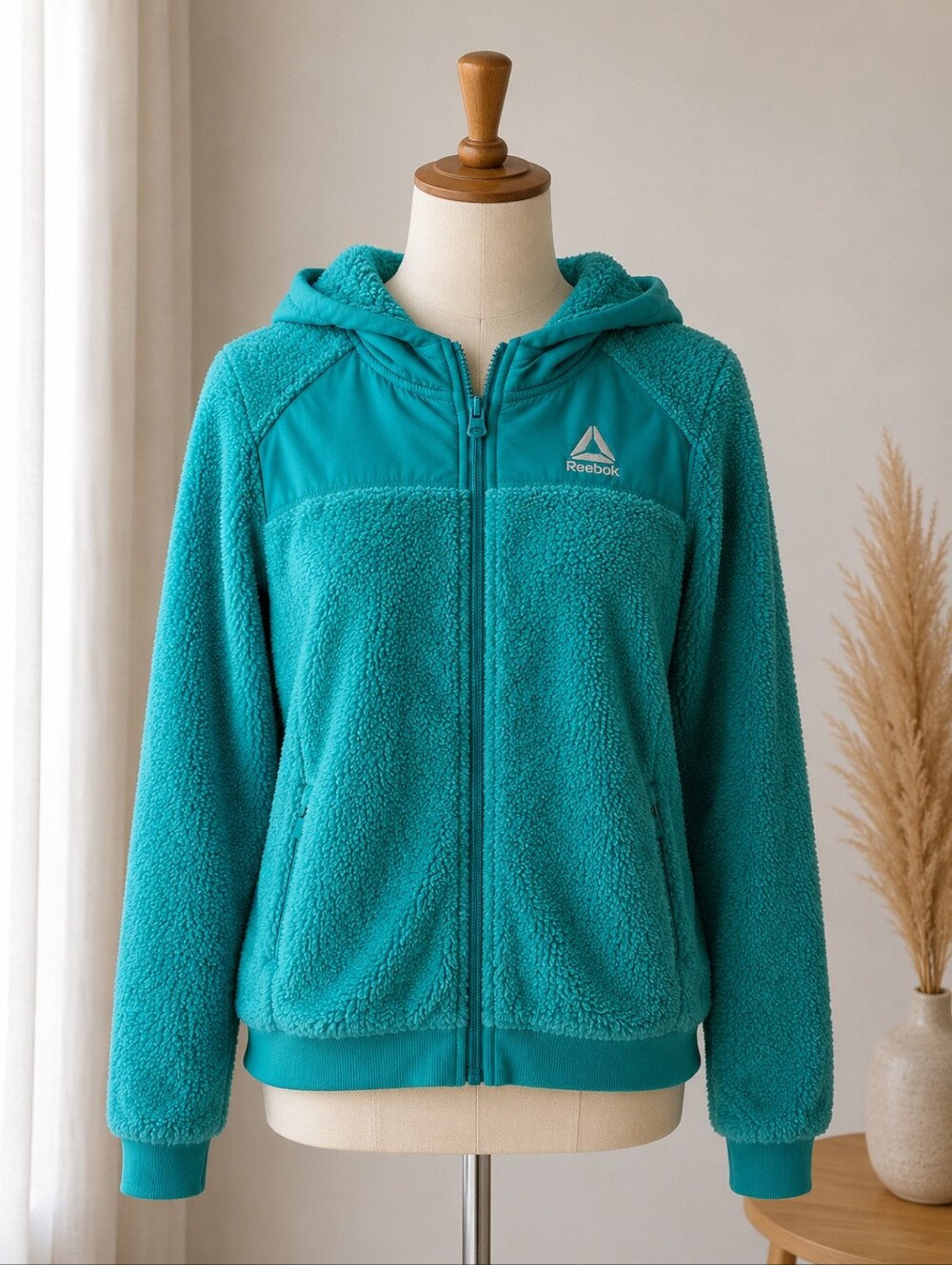 Reebok Teal Plush Sherpa Hoodie💚